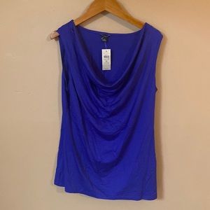 Ann Taylor sleeveless blouse. Beautiful blue. Sz M. NWT